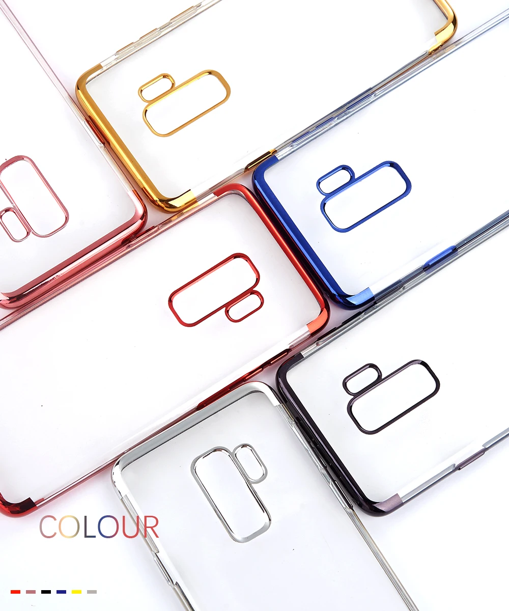 Portefeuille For Samsung Galaxy S9 Plus Case S8 Note 8 9 A3 A5 A7 2017 2018 A6 J3 J5 J7 S9plus TPU Rubber Cover Plating Frame (10)