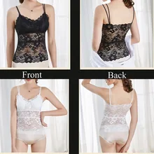 Летний для женщин кружево пикантные безрукавки для жилет Бесшовная майка без рукавов Повседневная рубашка Топ
