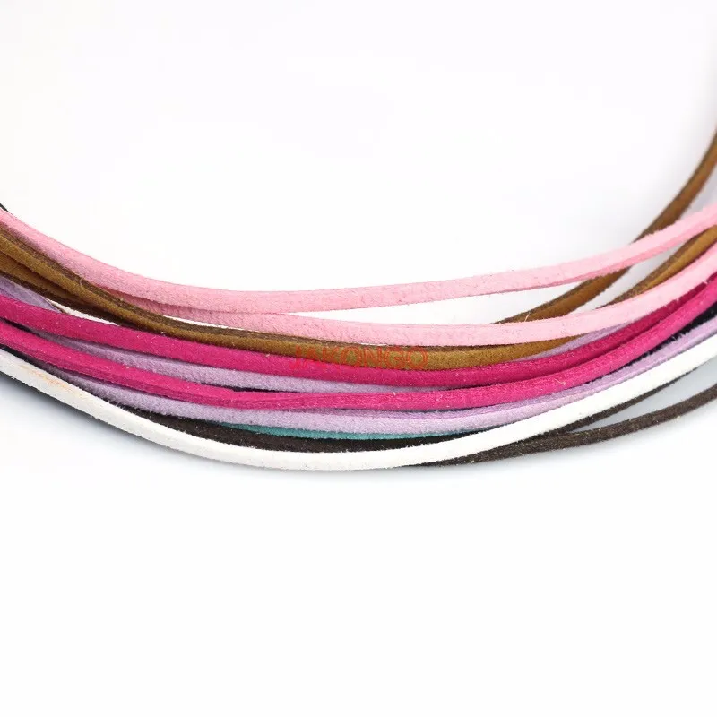 JAKONGO плоская искусственная замша Корейский Бархатный кожаный шнур DIY веревка нить для изготовления ювелирных изделий декоративные принадлежности для рукоделия 3 мм