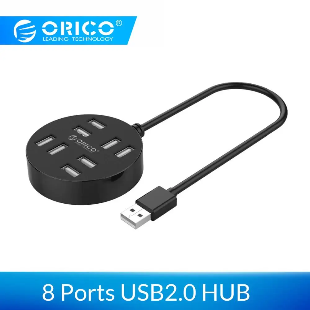 

ORICO High Speed 8 Ports USB2.0 USB HUB Portable HUB for Laptop Desktop Macbook Air PC Tablet with 30 100 150 CM Data Cable