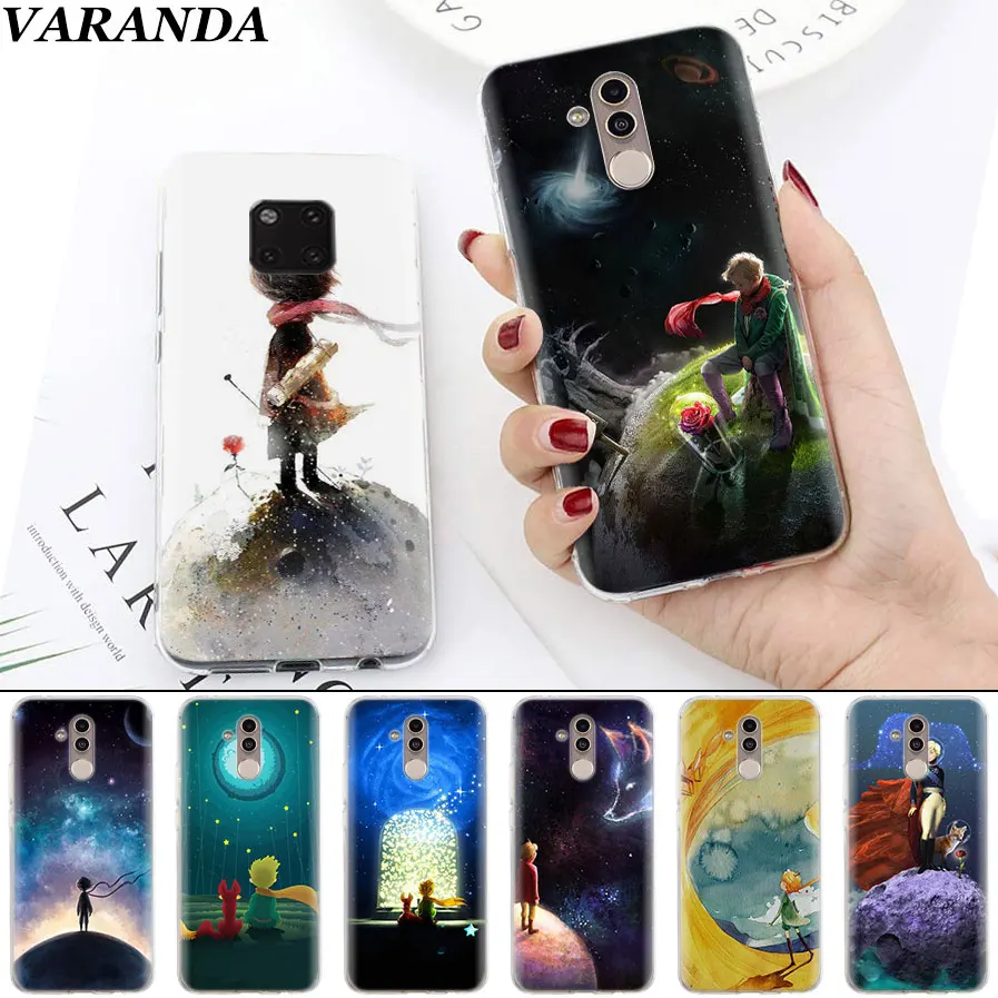 

Little Prince Watercolor Style Bird Crane Soft Cases for Huawei Mate 10 20 Pro Mate 20 Lite P20 P30 Lite P Smart Plus Case Coque