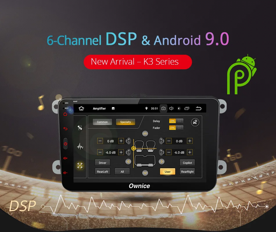 Ownice 2 Din K1 K2 Android 9,0 Восьмиядерный автомобильный dvd-плеер для Volkswagen Passat POLO GOLF Skoda Seat 4G LTE Nerwork 32GB rom