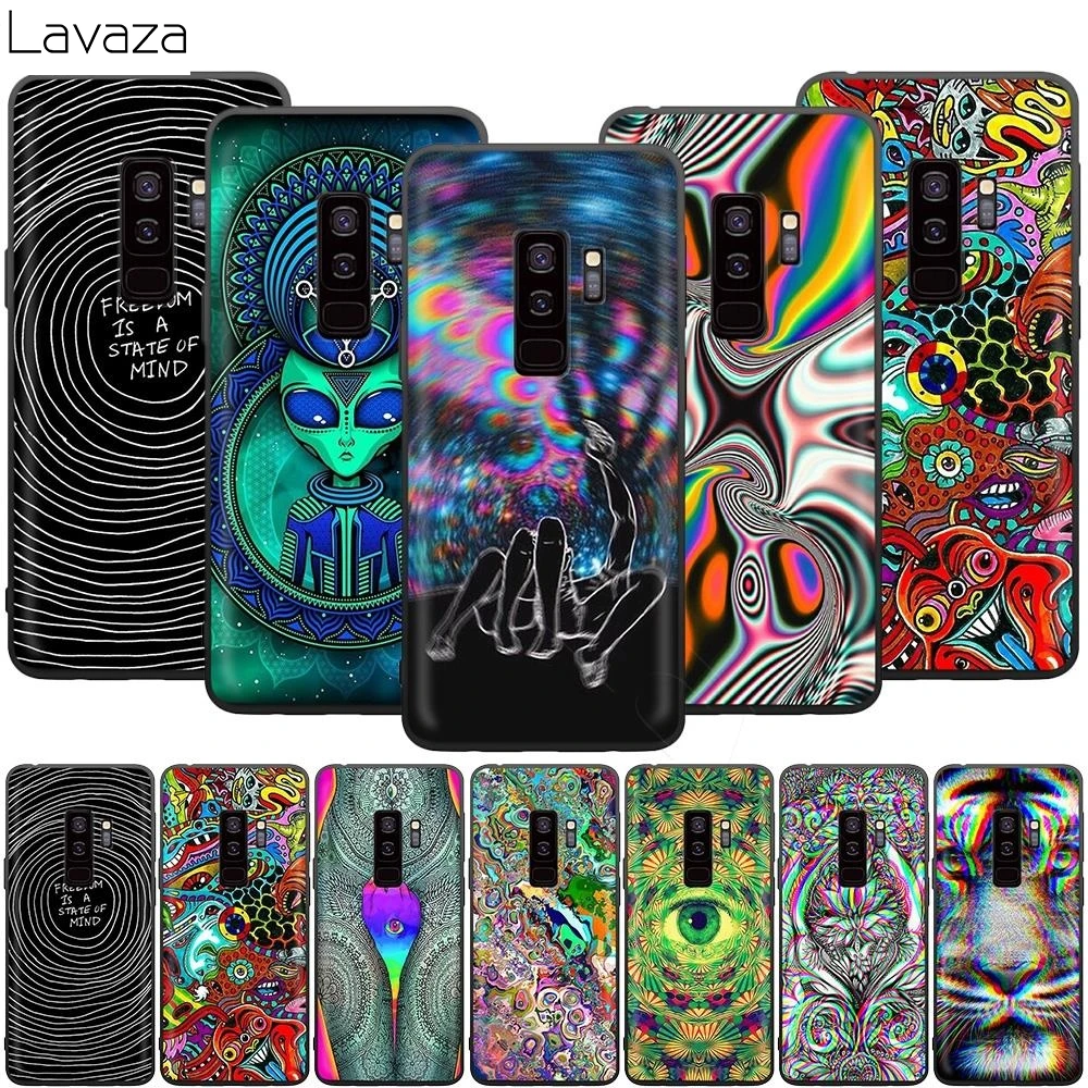 

Lavaza Psychedelic Trippy Art Case for Samsung Galaxy S10 S9 S8 S7 S6 Plus Note 9 8 M30 M20 M10 Edge