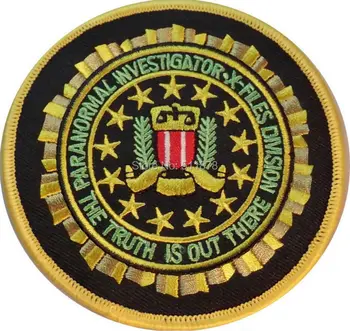 

3.5" The X FILES X-Files Investigator Logo TV MOVIE SERIES EMBROIDERED Iron On Patch TRANSFER Badge Gift Favor I want to believe