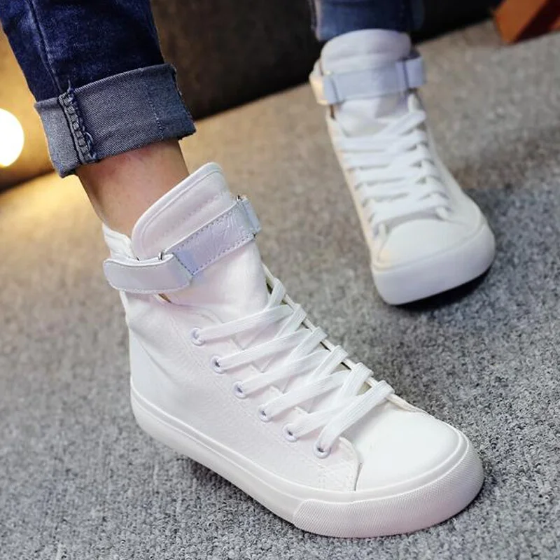 Kaufen Weibliche Turnschuhe Schwarz Leinwand Schuhe Weiß Frauen Casual Schuhe Flache Weibliche Korb Spitze Up Solide Damen Trainer Chaussure Femme