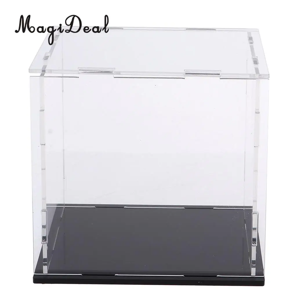 MagiDeal Square Acrylic Display Case Dust-proof Show Box for Plane Car Boat Model 6*6*6inch