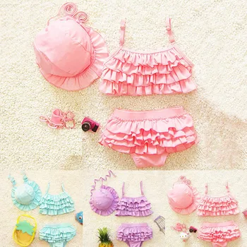 

CHAMSGEND Kids Baby Girl Bikini Ruffle Swimwear Swimsuit Bathing Suit MAR29