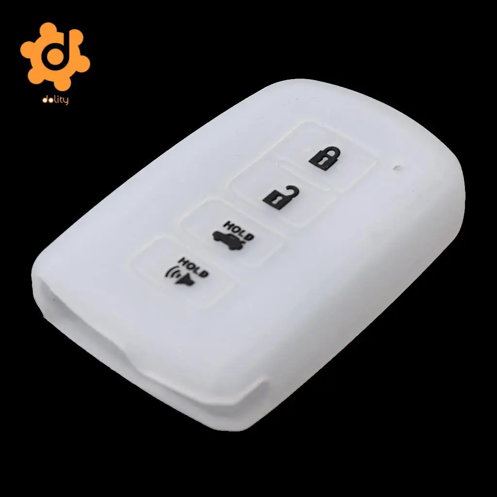 2x Silicone Car Key Shell Fob Case Cover for Toyota Avalon RAV-4 Rose+Clear