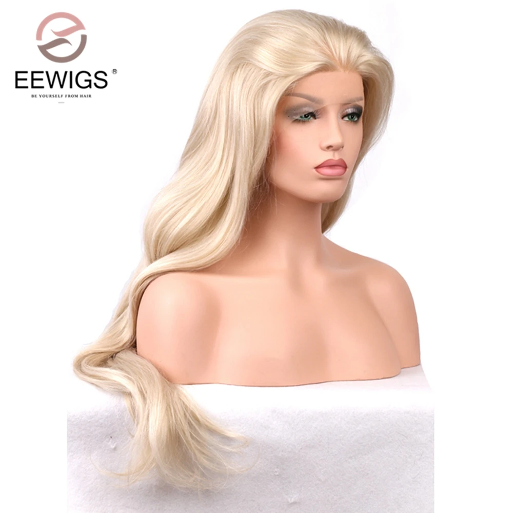 

EEWIGS Long Hair Wigs for Women Heat Resistant Barbie Hairstyle Wavy Synthetic Lace Front Wig With Natural Hairline Makeup Party