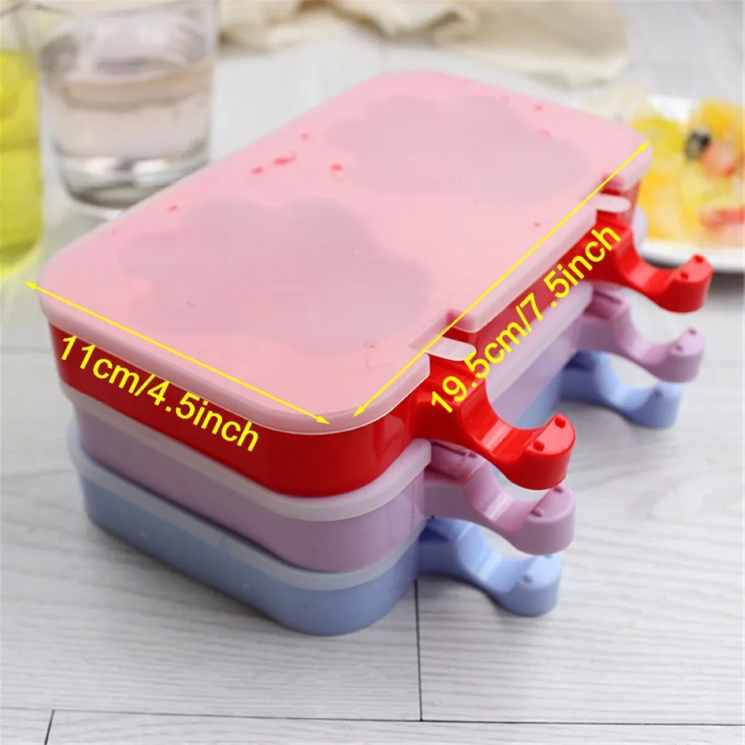JX-LCLYL Ice Cream Mould Frozen Pan Ice Pop Mold Tray  W/ 20Pcs Sticks & Silicone Cover