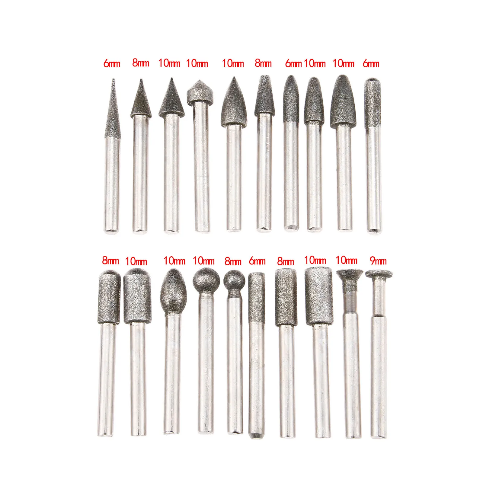 20pcs Diamond Head Burrs Tungsten Burrs Rotary Tool Drill Dit Grinding Head Dremel Accessories Bits 20pcs Diamond Head Burrs Tungsten Burrs Rotary Tool Drill Dit Grinding Head Dremel Accessories Bits