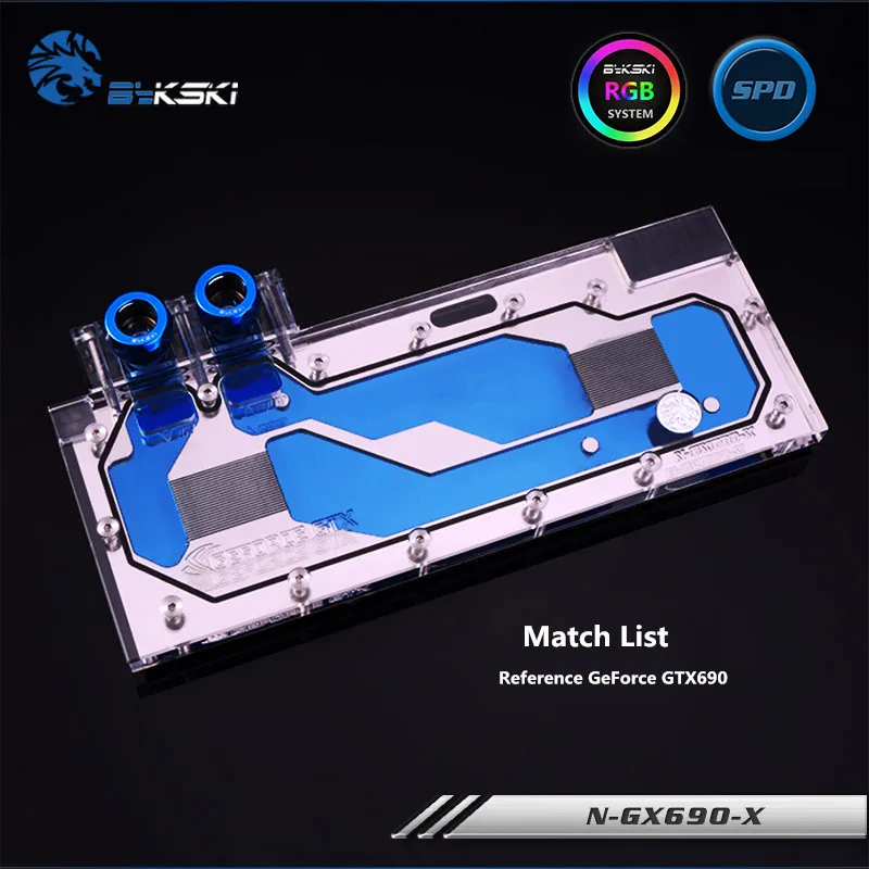 

Bykski Full Coverage GPU Water Block For VGA Reference GeForce GTX690 Graphics Card N-GX690-X