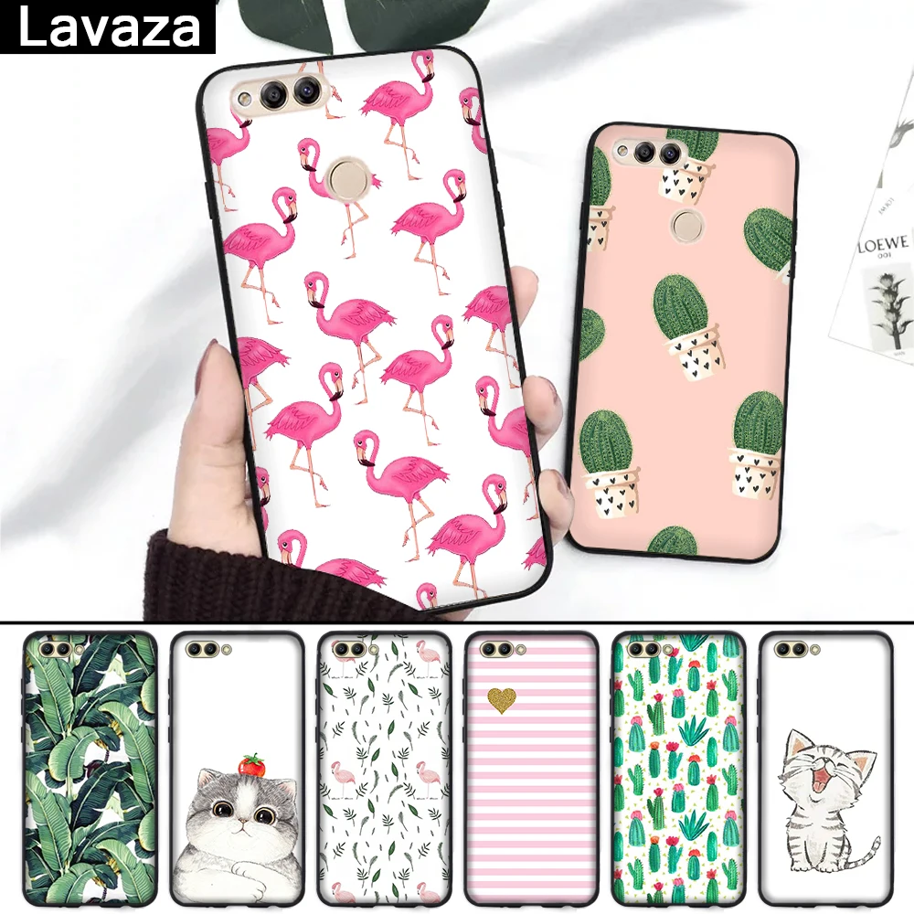 

Lavaza 1FF Flower Daisy Plants Fruit Cactus Leaves Silicone Case for Huawei Honor 6A 7A 3GB Pro 7X 8 Lite 8X 8C 9 Note 10