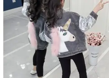 

Toddler Kids Girls Jacket and Coat Autumn Denim Teenager Teens Girls Jackets Children Outerwear For Girls Clothes