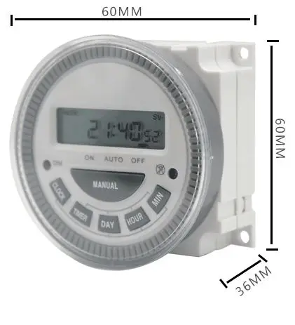 DIANQI TM619 AC220V 230V 240V 16A контроллер цифрового таймера 7 дней в неделю программируемый таймер/час/минуту граф для дома