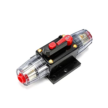 

Car Automobiles DC 12V 30 Amp Audio Stereo Circuit Breaker Manual Reset Replace Fuses Holder For System Protection New