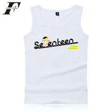 LUCKYFRIDAYF Seventeen Летний жилет Группа логотип майка топы для мужчин/женщин Фитнес Бодибилдинг Мужская рубашка тренировки плюс размер