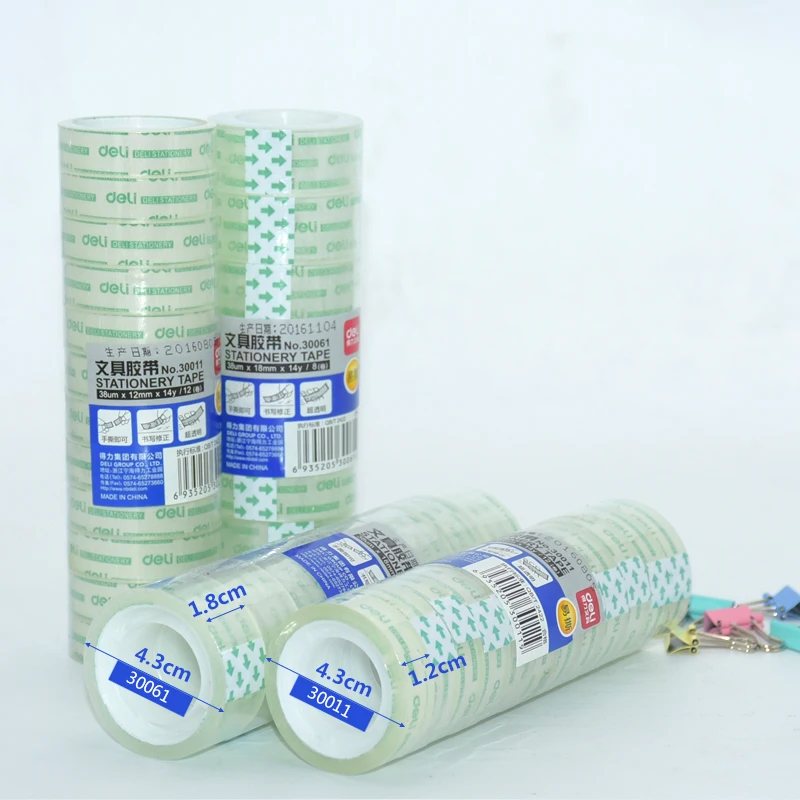 

8PCS 12-18CM Small Transparent Tape Office School Students Small Adhesive Tape Packaging Supplies