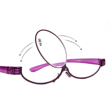 Лидер продаж, женские очки для чтения, красные, из нержавеющей стали, овальные очки для чтения, фиолетовые, модные, revolvevinage, лупа, синий бренд