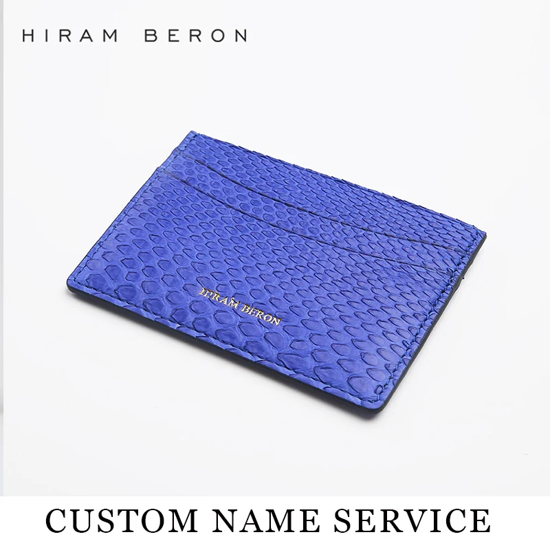 Hiram Beron держатель для карт со змеиным узором унисекс Бесплатный индивидуальный