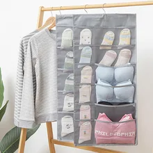 Дропшиппинг двусторонняя ткань Оксфорд стены WardrobeBag сортировки вешалка емкость для хранения белья нижнее бельё для девочек