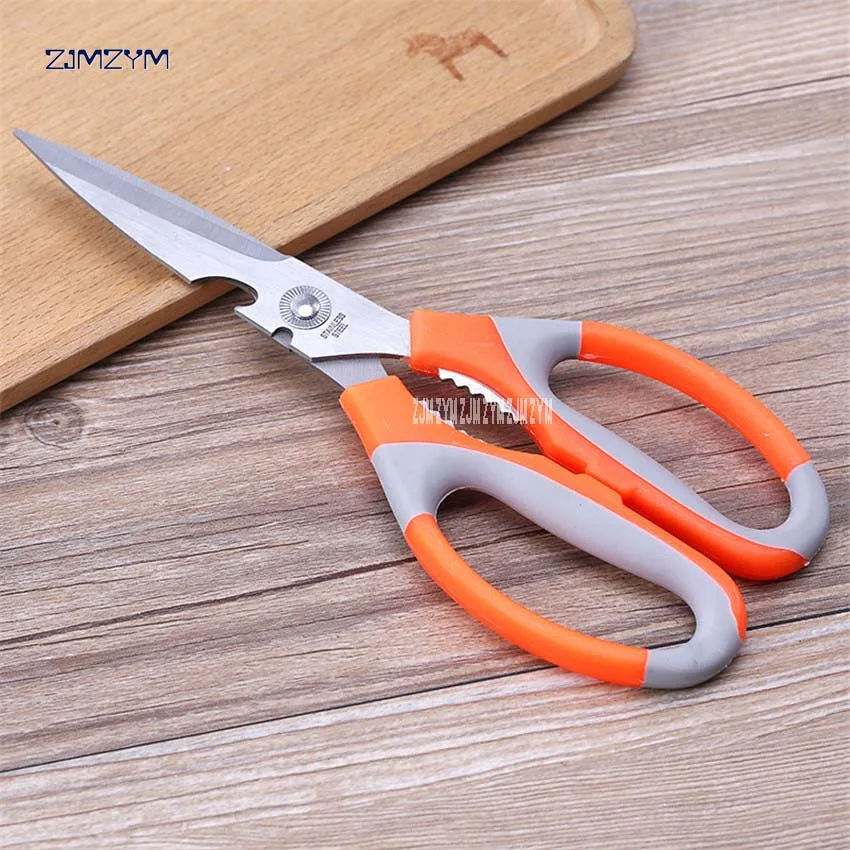 

21.2*8.3cm Multifunctional Stainless Steel Poultry Kitchen scissor Nutcracker Bottle opener Bone Cutter Cook Tool shear cut 1pc