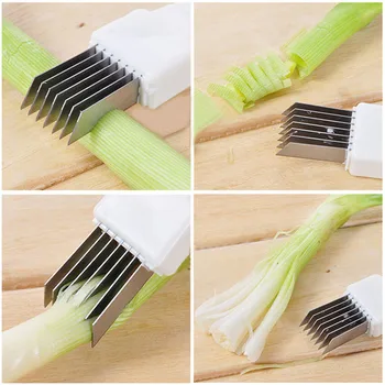 

1pcs Shallot Knife Onion Garlic Vegetable Cutter Cut Onions Garlic Tomato Device Shredders Slicers Practical