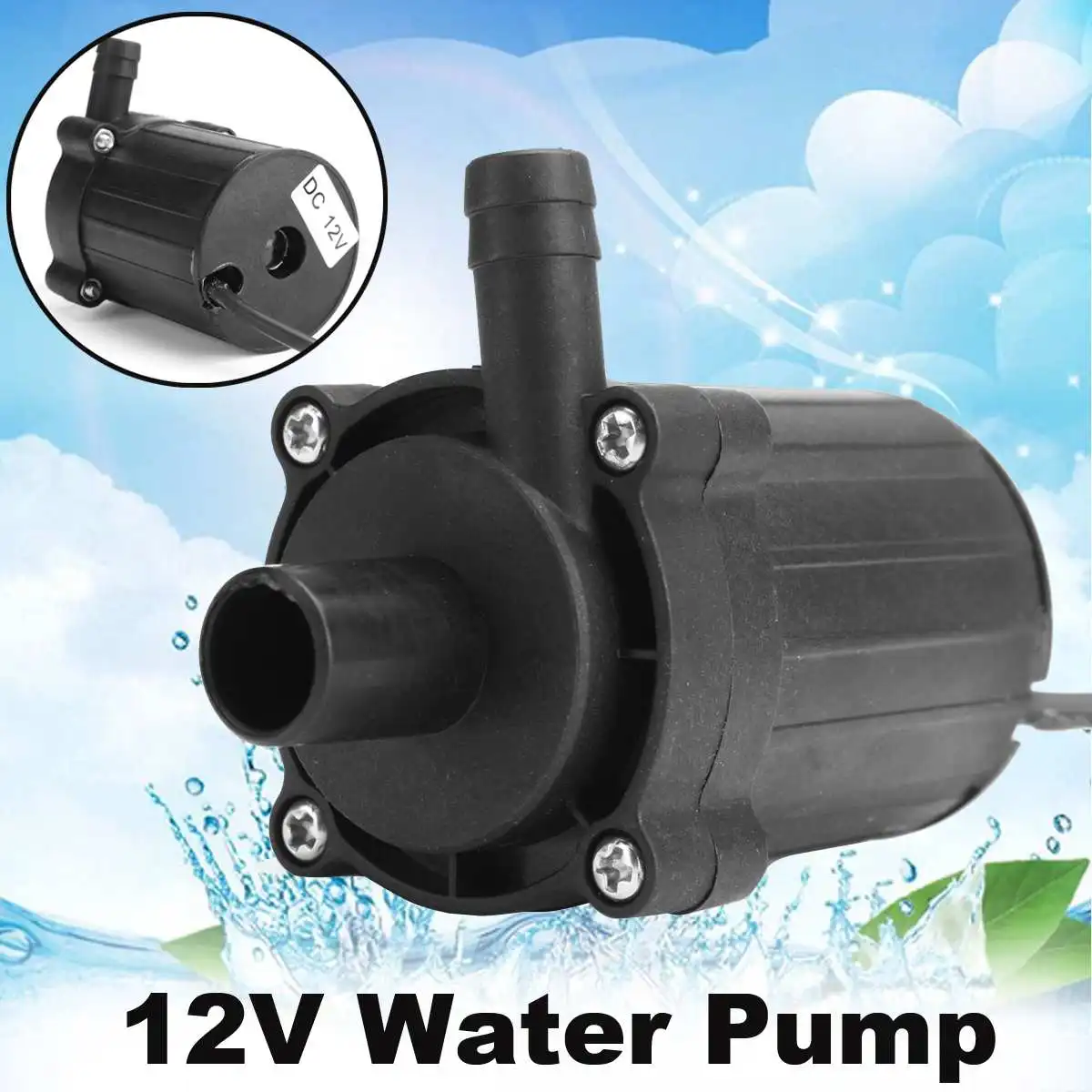 

New Brushless DC 12V Clean Water Pump 8L/min 6M Mini Booster Pump TS3601
