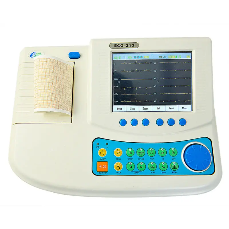 

Medical use EKG ECG machine 3 channel with touch screen portable electrocardiograph ECG213 CE mark