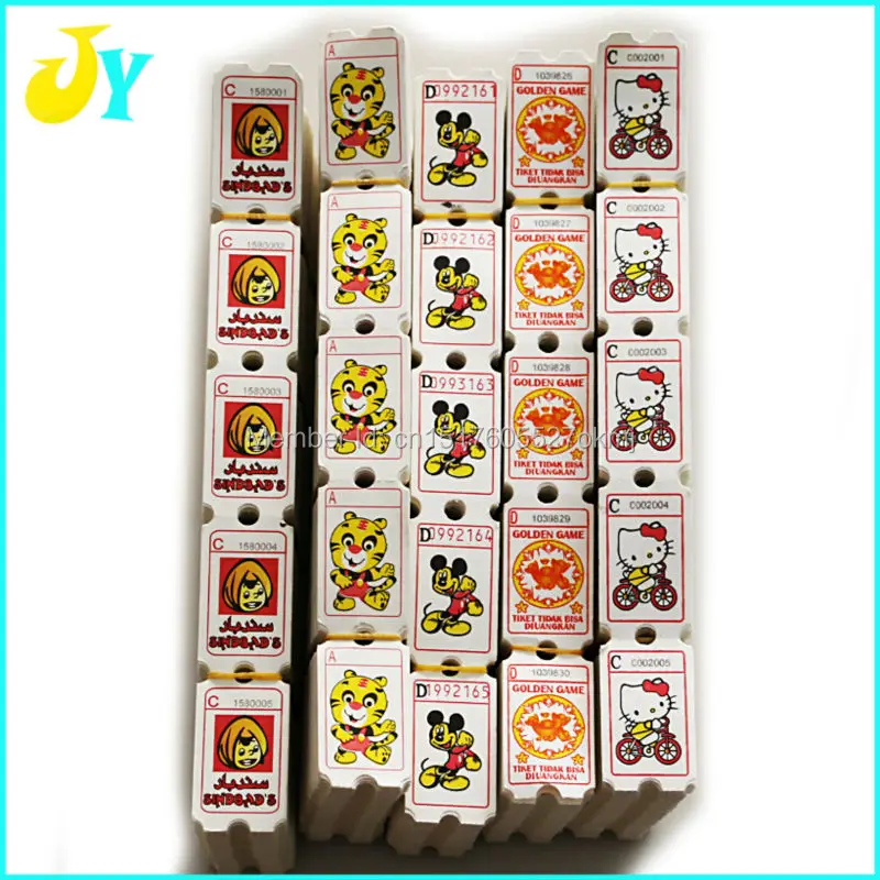 

Factory price 2000 pcs/lot lottery tickets redemption for amusement park game machine parts
