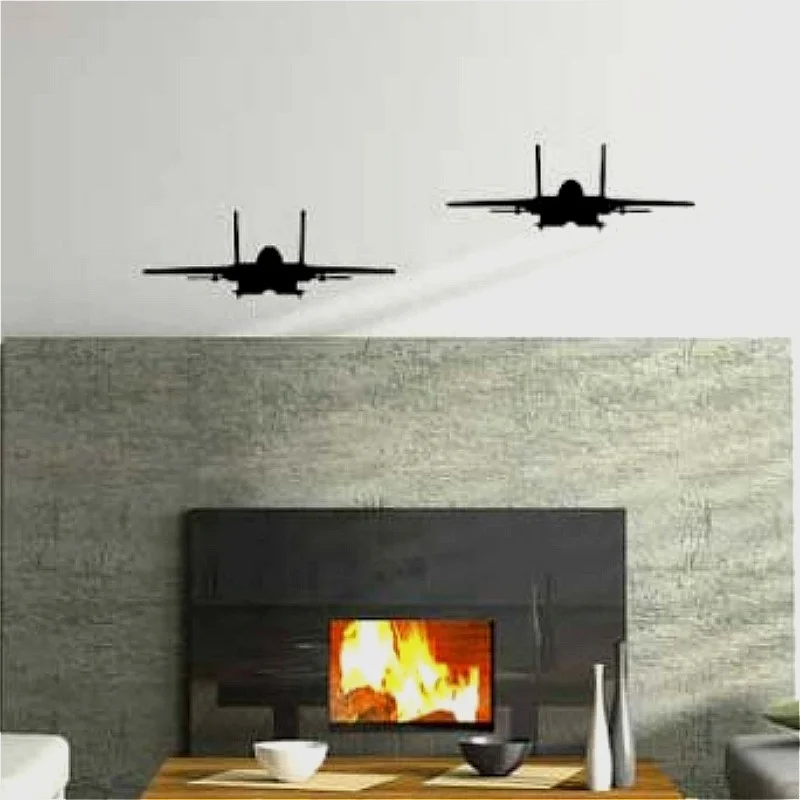 

1pcs 8"H x 22"W/20x55cm amazing F-15 EAGLE Military FIGHTER JET Airplane Air Force Wall Art Vinyl Sticker Decal home decor