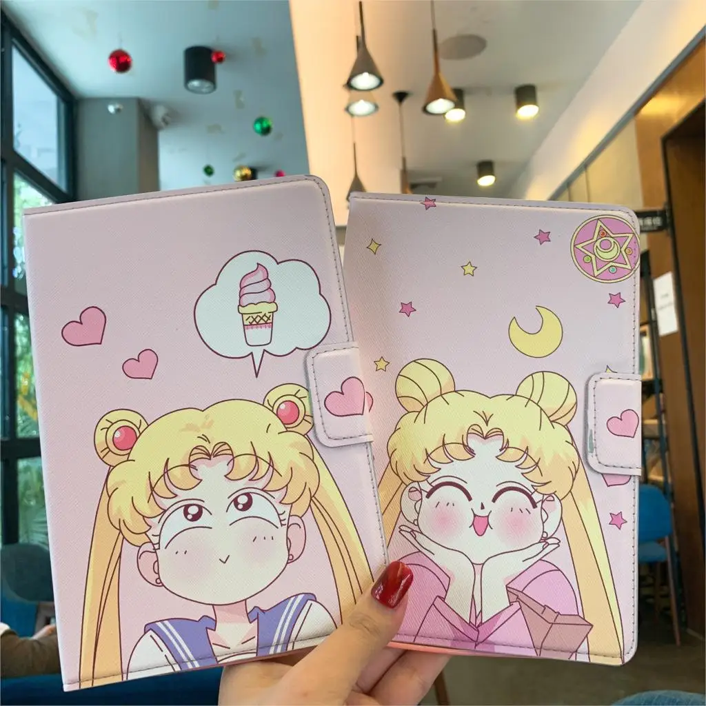 Чехол из искусственной кожи (полиуретан) с рисунками мультфильмов + чехол