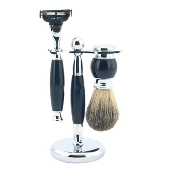 

Luxury Shaving Set Premium Shaving Brush + Shaving Holder Stand + Cartridges Razor for Men