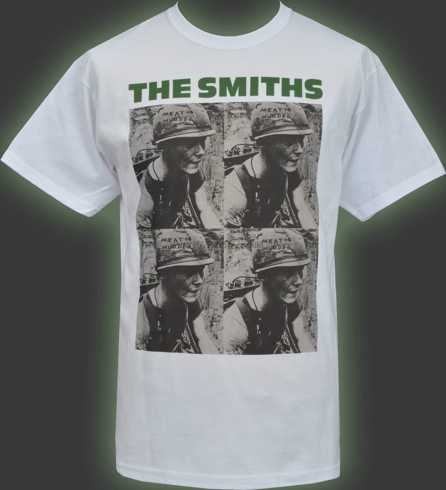 Мужская белая футболка THE SMITHS MEAT IS MURDER ARMY VEGAN MORRISSEY S 3XL топ бесплатная доставка