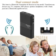 2 в 1 Беспроводной Bluetooth аудио приемник передатчик 3,5 мм музыка стерео адаптер низкой задержкой для дома стерео Системы ТВ