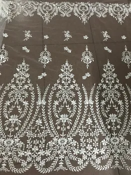 

Top quality embroidery tulle mesh lace fabric Diudiu-8909 for party dress