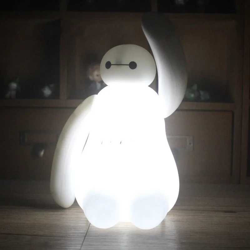 RGB с регулируемой яркостью Креативный Большой Герой милый мультфильм Baymax светодиодный usb зарядка Ночной светильник спальня лампа детский подарок ночник для детей