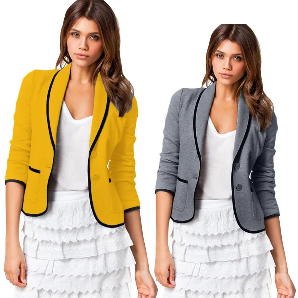 

trend Women Business Coat Blazer Suit Long Sleeve Tops Slim Jacket Outwear Size S-6XL High quality cheap clothes china new 71