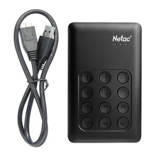 Netac K390 1 ТБ 2 ТБ USB 3,0 2," Портативный HDD AES аппаратное Шифрование мобильный внешний жесткий диск для настольных ПК