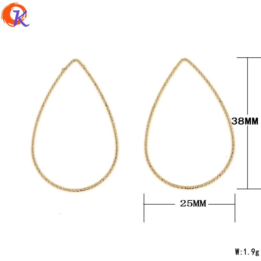 Cordial дизайн 100 шт./лот 21*30 мм цинковый сплав из полых Gold Drop для серьги аксессуары ручной работы Ювелирные серьги выводы