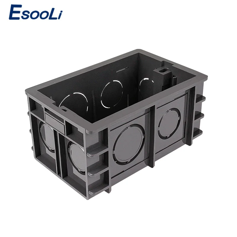 Esooli 102 мм* 67 мм стандарт США внутренняя Монтажная коробка Задняя кассета для 118 мм* 72 мм Стандартный Настенный Выключатель и USB разъем