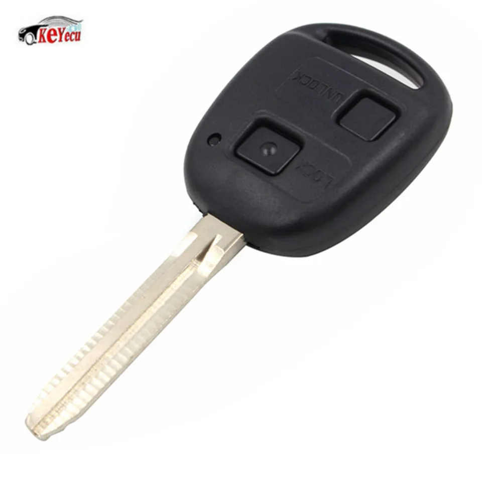 KEYECU 2 шт. дистанционный ключ 2 кнопки Fob 433 МГц 4D67/4D68 чип для Toyota RAV4 Prado Tarago Avensis Kluger P/N: 50171