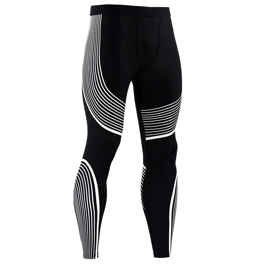 

Brand Fashion Men Leggings Elasticity Skinny Colorful Line Design Pants Spring Autumn Streetwear Jeggings Compression Trousers