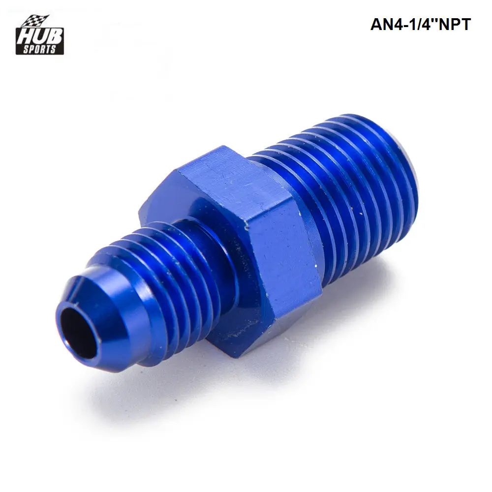 10 шт./лот 4AN 4AN до 1/4 ''NPT масло/Топливопровод шланг/Манометр мужской/шланг соединение концевой фитинг адаптер алюминиевый AN4-1/4''NPT