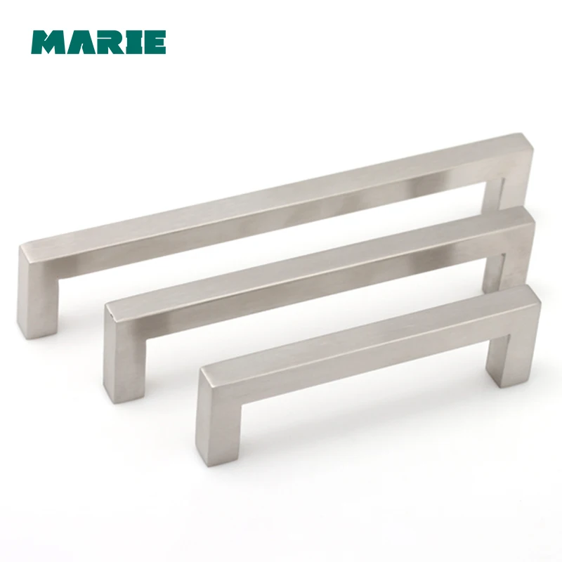 Hollow Handle Stainless Steel Furniture Drawer Handles Kitchen Cabinet Cupboard Door Handle with Foot plug aluminum