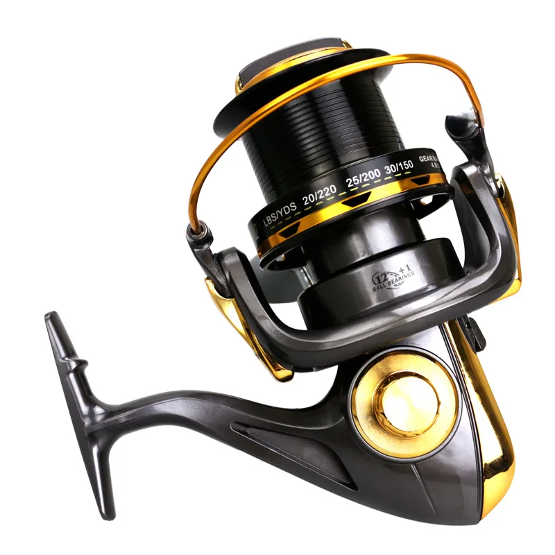  High Strength Strong Fishing Gear Carp Fishing Coll Line Winder Spinning Reel 12+1BB Sea Fishing Wh