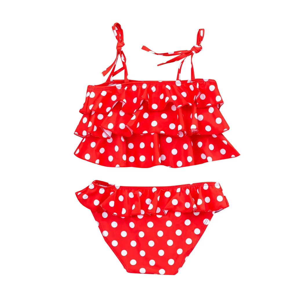 red polka dot bikini outfit