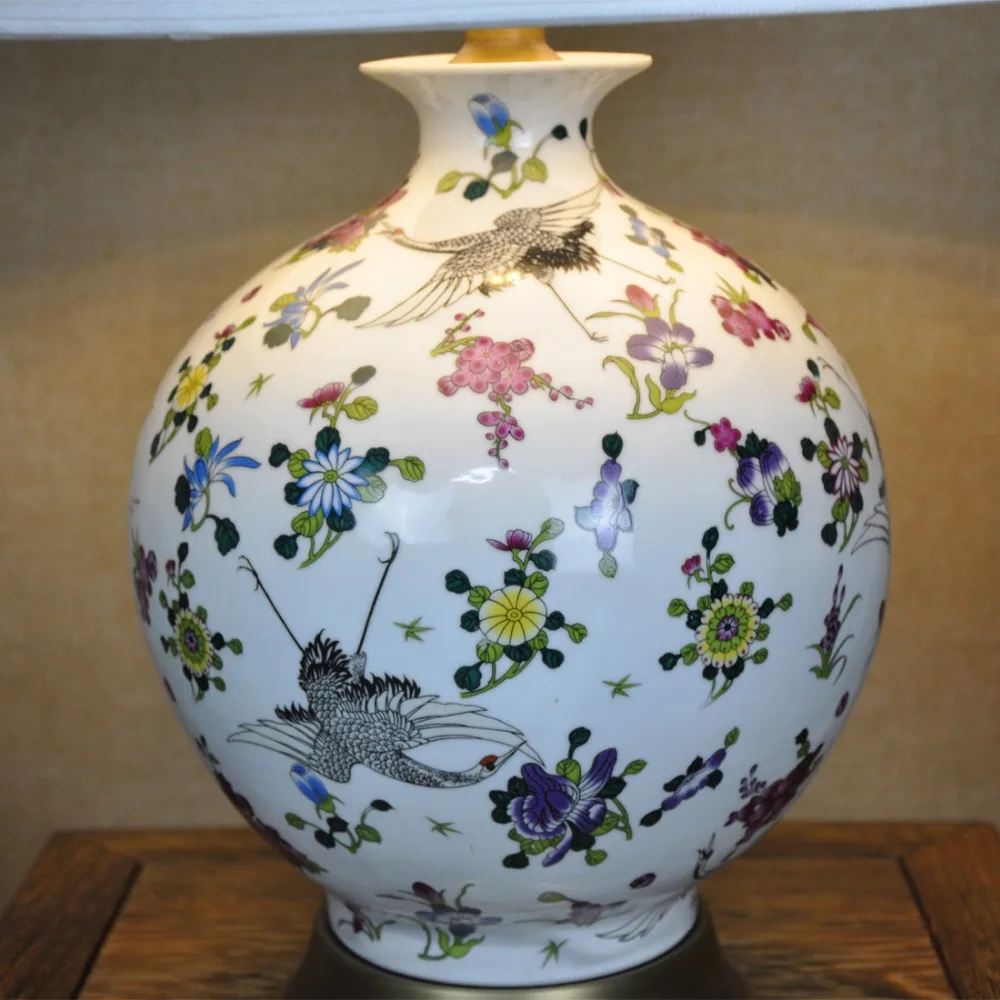 Art Chinese porcelain ceramic table lamp bedroom living room wedding table lamp Jingdezhen table lamp desk lamp (2)