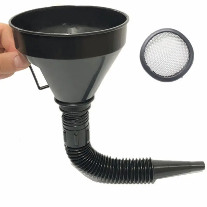 

Oil Water Fuel Petrol Diesel Gasoline Universal For Auto Car Motorcycle New 2 In 1 Plastic Funnel Can Spout