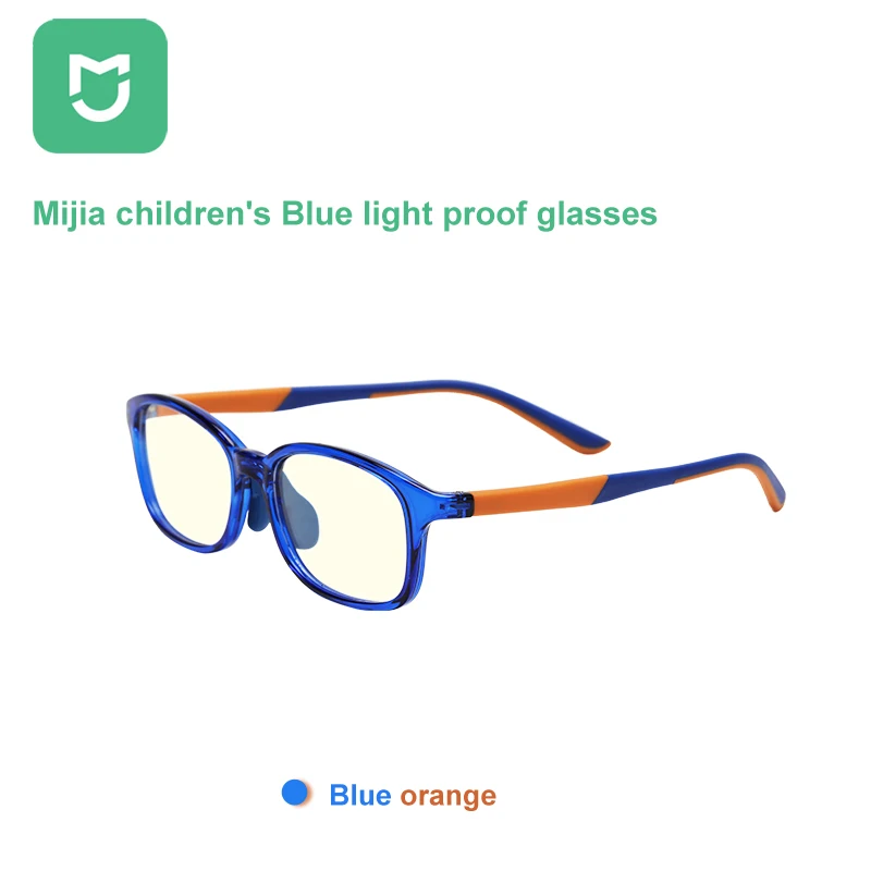 Xiaomi Mijia синий светильник очки Pro дети очки против голубого излучения предотвратить смарт-пульт, устройства, компьютер синий светильник очки - Цвет: Blue orange